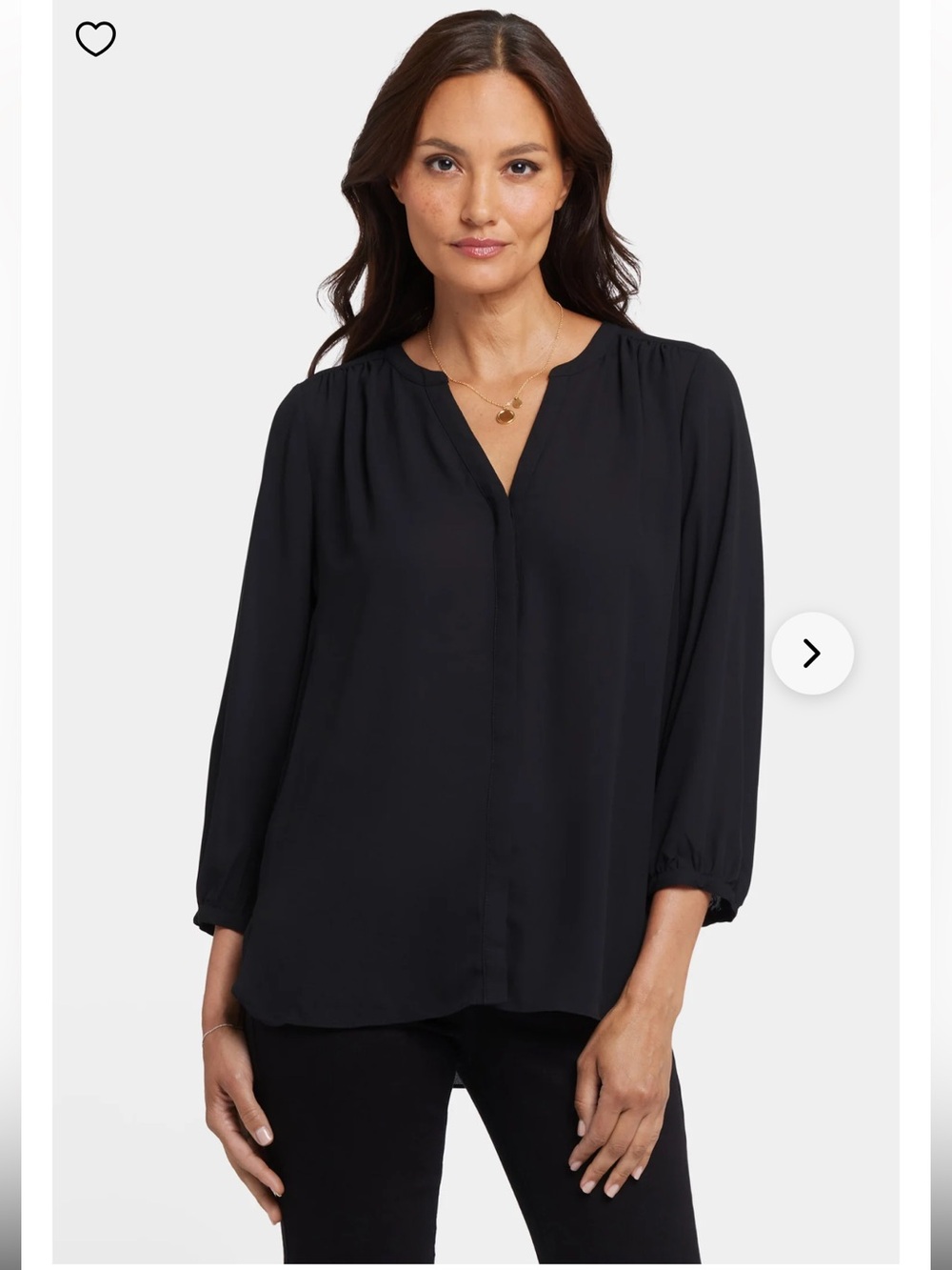Express Black V-Neck Pintuck Blouse